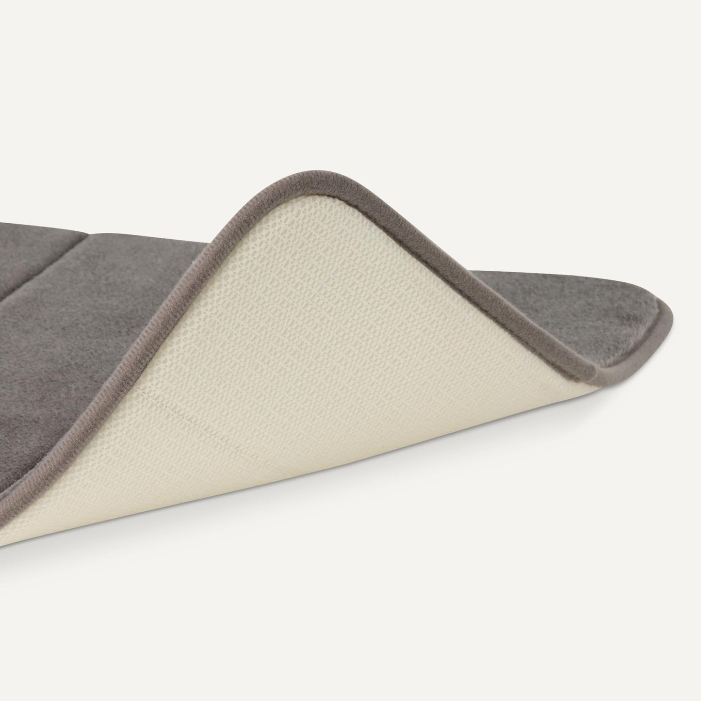 Amazon Basics Bath Mat for Bathroom, Absorbent Plush Memory Foam, Fast Dry Microfiber, Non-Slip, 17 x 24 Inches, Dark Gray