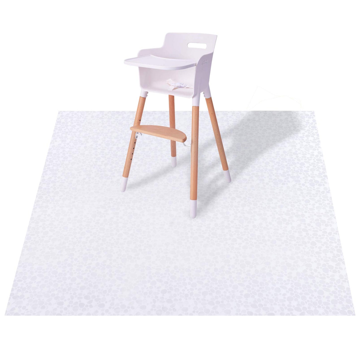 Plastic Splat Mat for Baby, Easy Cleaning Vinyl Floor Mat for Eating Messes, Waterproof High Chair Floor Protector Feeding Cover by MatLeya