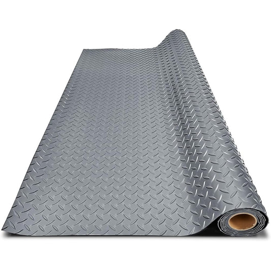 LITA Garage Floor Mat, PVC Flooring Roll Thickened Garage Mats, Heavy Duty Parking Mat Waterproof Nonslip Floor Protector for Car, Trailer, SUV, Basement, Gym (Grey) (7 Feet x 15 Feet)