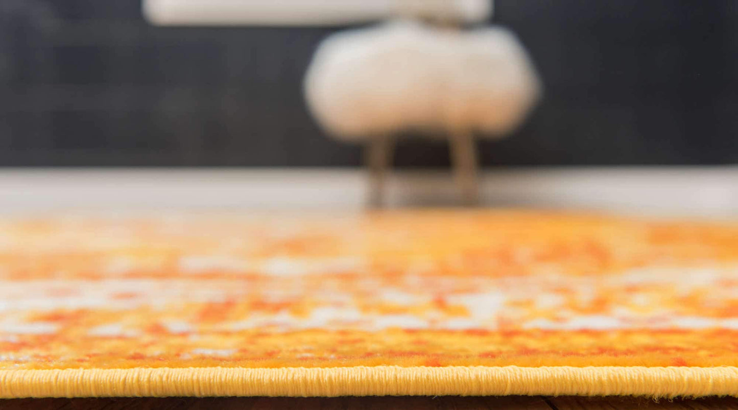 Unique Loom Sofia Collection Area Rug - Salle Garnier (4' 1" x 6' 1" Rectangle, Orange/ Yellow)