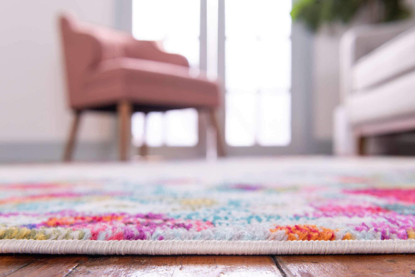 Unique Loom Chromatic Collection Area Rug - Joyous (7' 1" x 10' Rectangle Multi/Blue)