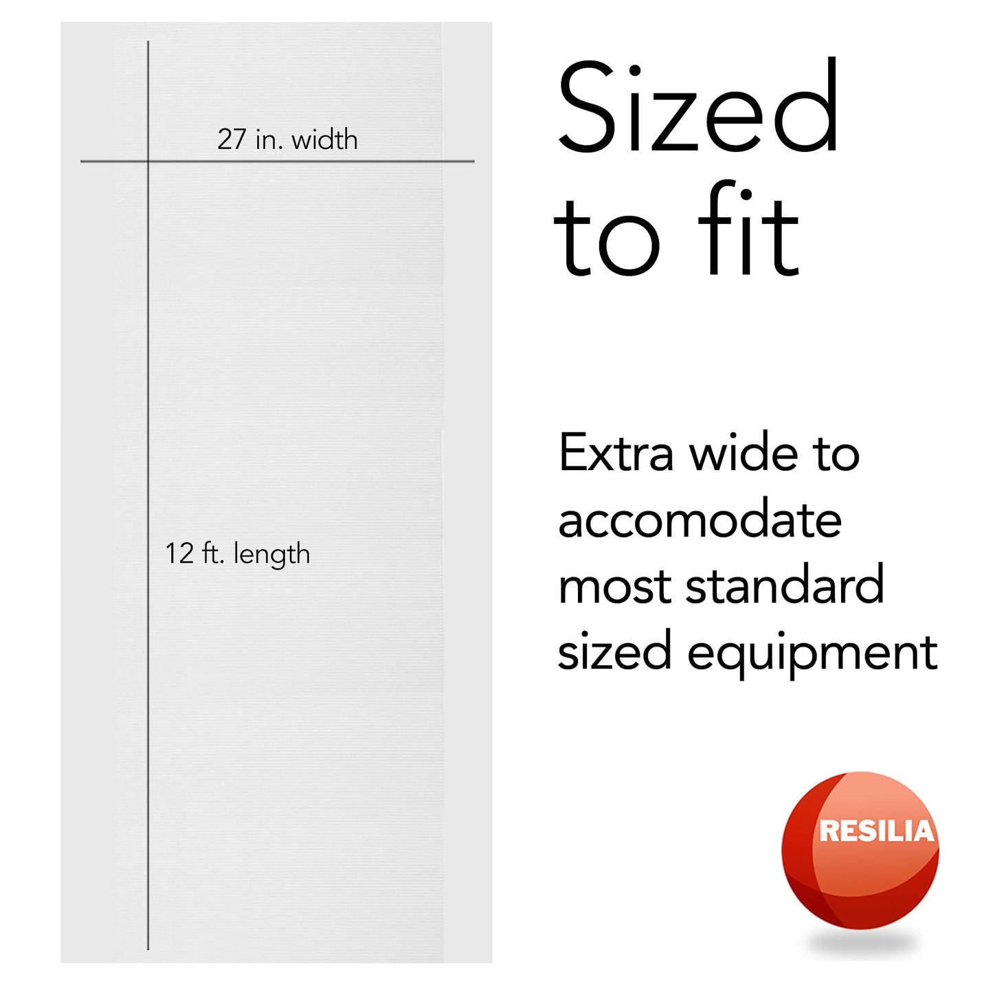 RESILIA Premium Clear Floor Protector Mat – Heavy-Duty Plastic Vinyl Covering for Hardwood, Tile, or Laminate Floors, Table, or Desk –American Modern Pattern 27" x 12' Waterproof Roll, Made in USA