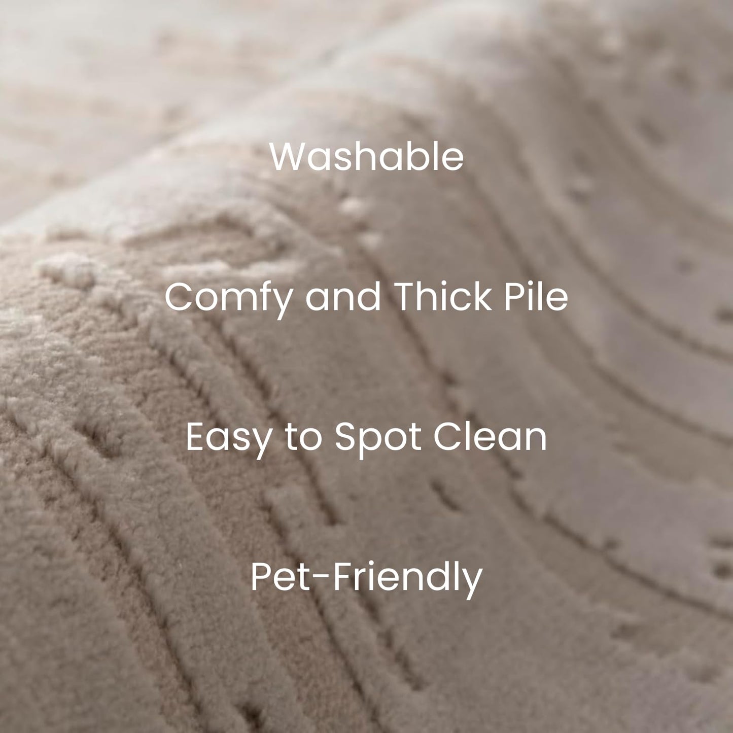 Revival Rugs Ebb 5'x8' Area Rugs for Living Room Bedroom Dining Room - Washable, 100% Recycled, Oeko-TEX Certified, Modern, Medium Pile, Taupe