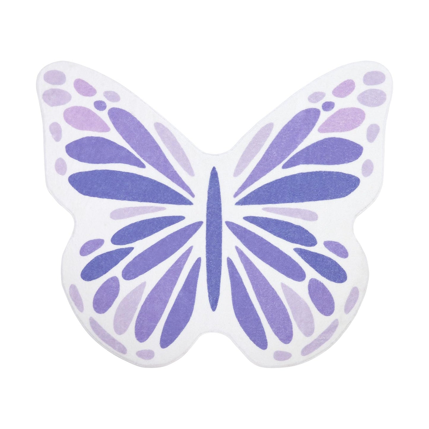 Topotdor Cute Butterfly Kids Rugs for Girls Bedroom, Toddler Nursery Rug Soft Washable Kids Area Rug for Butterfly Living Room Playroom Decor, Purple 35 x 43 inch