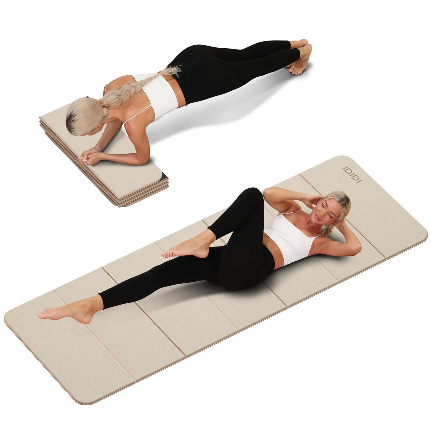 IDIDI Foldable Yoga Mat Extra Thick 0.32 Inches(8mm)