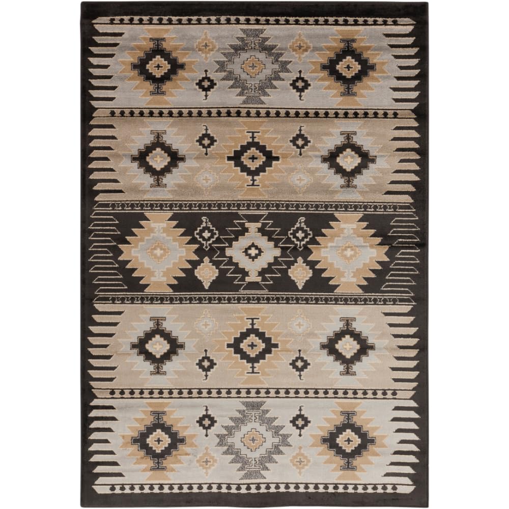 Artistic Weavers Hepburn Beige, Black and Gray Bohemian/Global Area Rug 8'10" x 12'10"