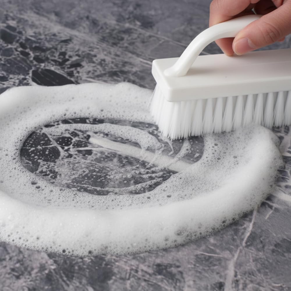 Nauegol Ultra-Thin Anti-Slip (0.16" Thick), Soft & Highly Absorbent Floor Mat with Marble Pattern, Easy to Clean & Store, Ideal for Bathroom & Kitchen(Blue,24 * 36)