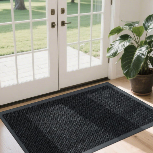 Front Door Mat Indoor Outdoor Entrance, 3ft x 5ft Non Slip Custom Size Outdoor Mat, Commercial Easy Clean Door Mat, Low-Profile Doormat Welcome Floor doormats, Resist Dirt for Front Door Patio Decor