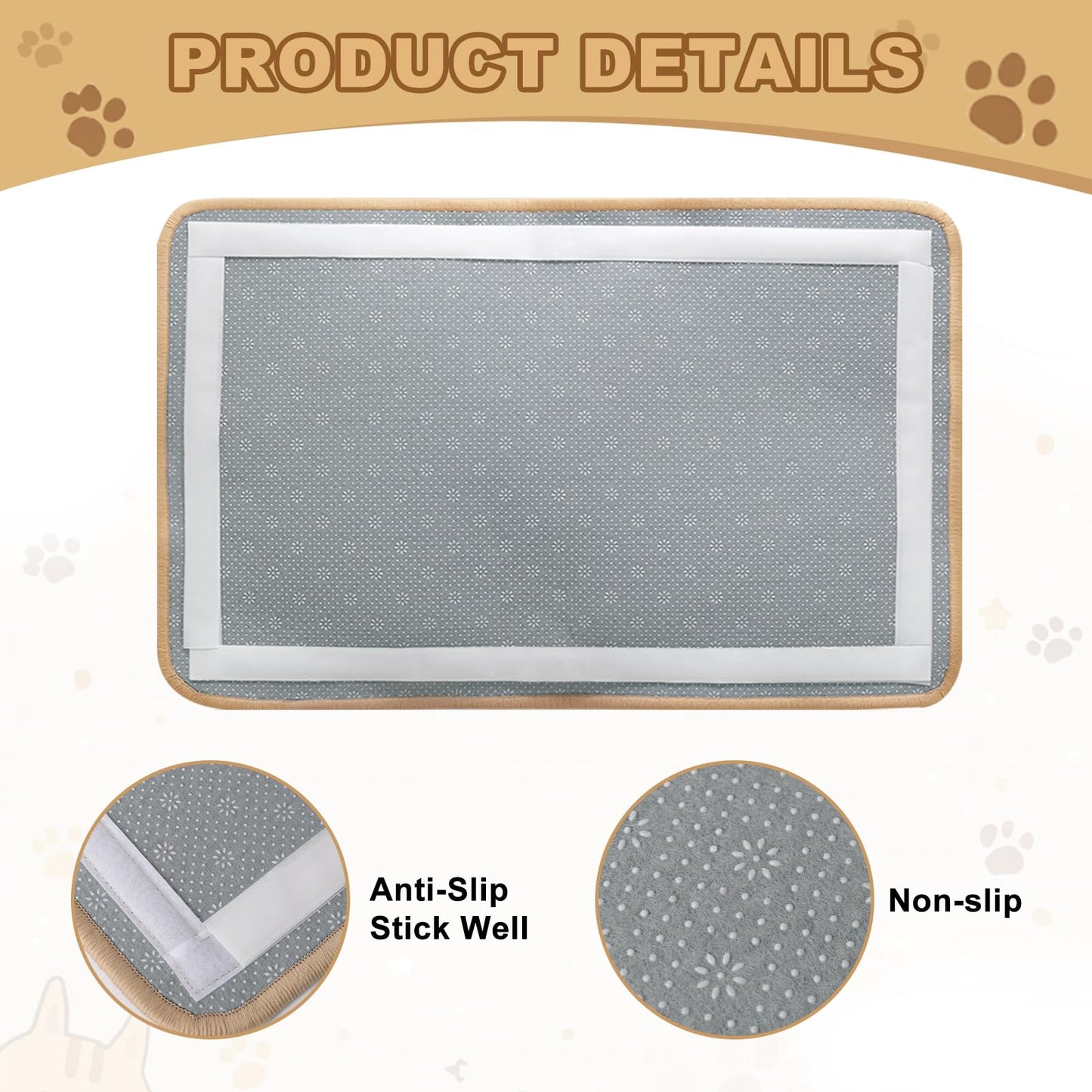 Cat Scratching Mat Sisal, Sisal Fabric Large Pet Scratching Pad for Indoor Cats with Adhesive Hook Loop Tape, Cat Scratching Rug Wall Scratchers (1pcs(11x13.8in))
