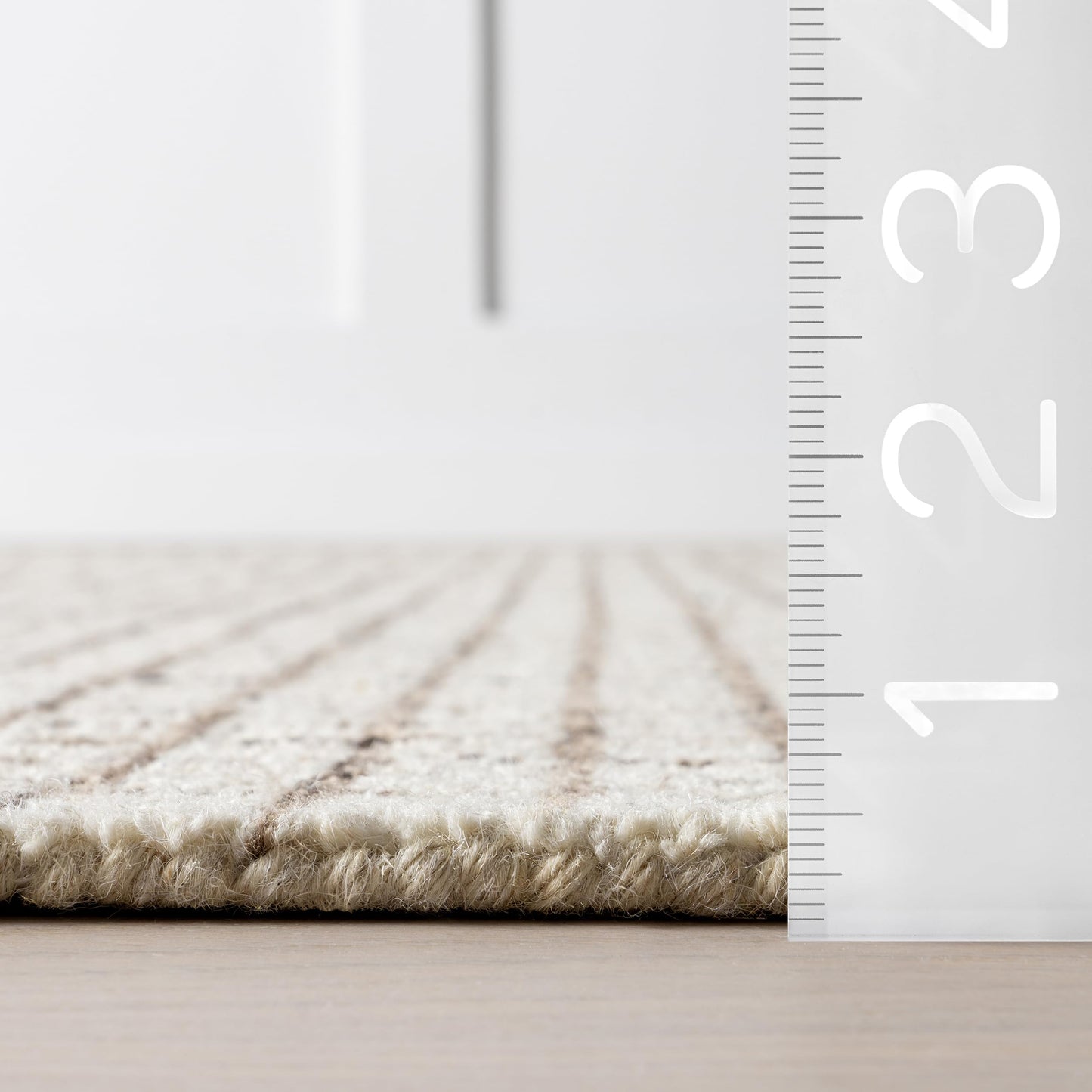Rugs USA Melrose Cream, 6' x 9', Handmade, Wool & Cotton, Soft and Cozy, High Traffic, Stain Resistant, Easy Clean, Durable Area Rug for Bedroom, Living Room, Dining Space, Den, Entryway
