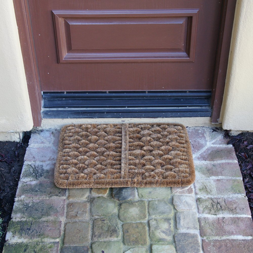 Rubber-Cal "Shiraz Outdoor Scraper Door Mat, 16 by 24-Inch, Tan, Model: 10-100-511