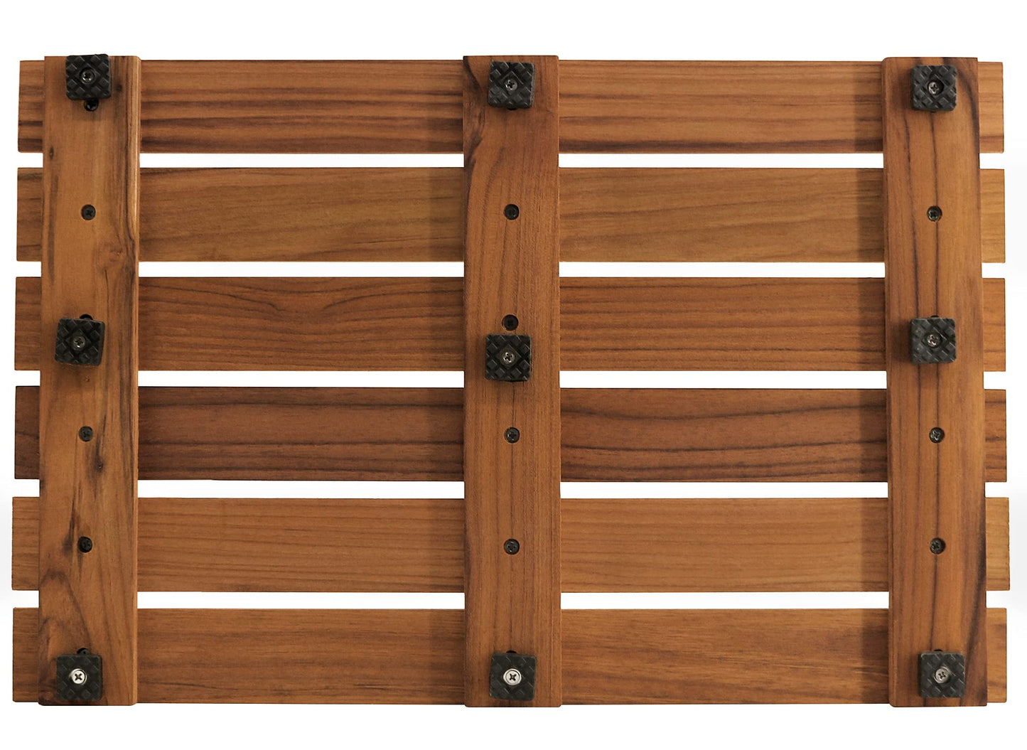 VaeFae Teak Shower Mat, Non-Slip Bath Mat, Luxury Spa Mat, Wooden Mat for Bathtub, 20 x 13 in