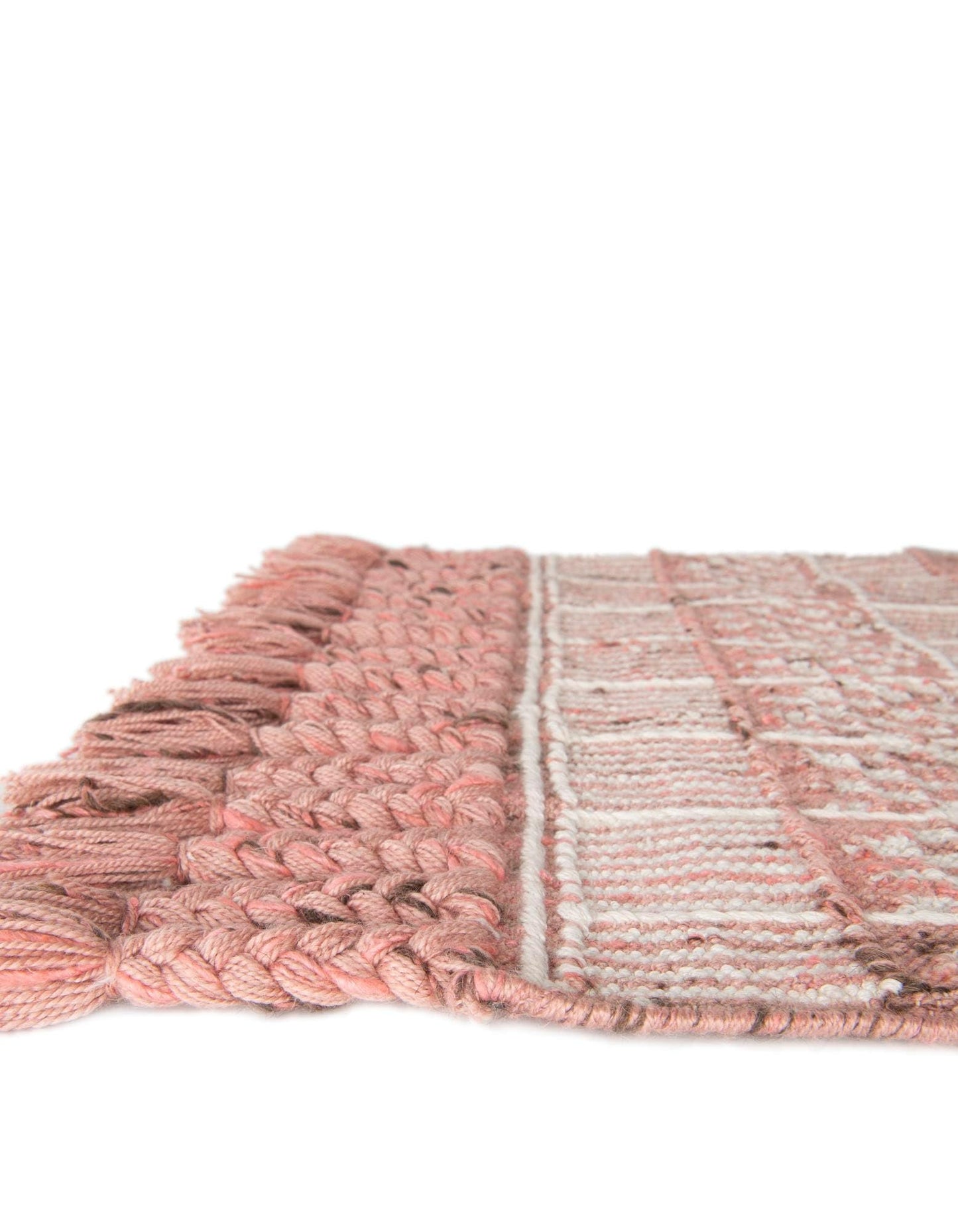 Rugs.com - Eco Bohemian Indoor Outdoor Rug – 4' 1 x 6' 1 Soft Pink Washable Indoor/Outdoor Rug – Eco-Friendly Recycled Material for Patios, Porches, and Entryways