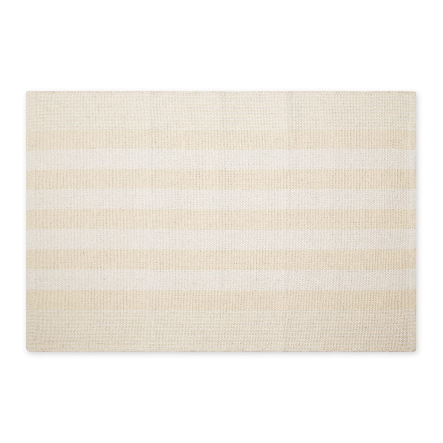 DII Woven Rag Rug Collection Recycled Yarn Cabana Stripe, 2x3', Natural