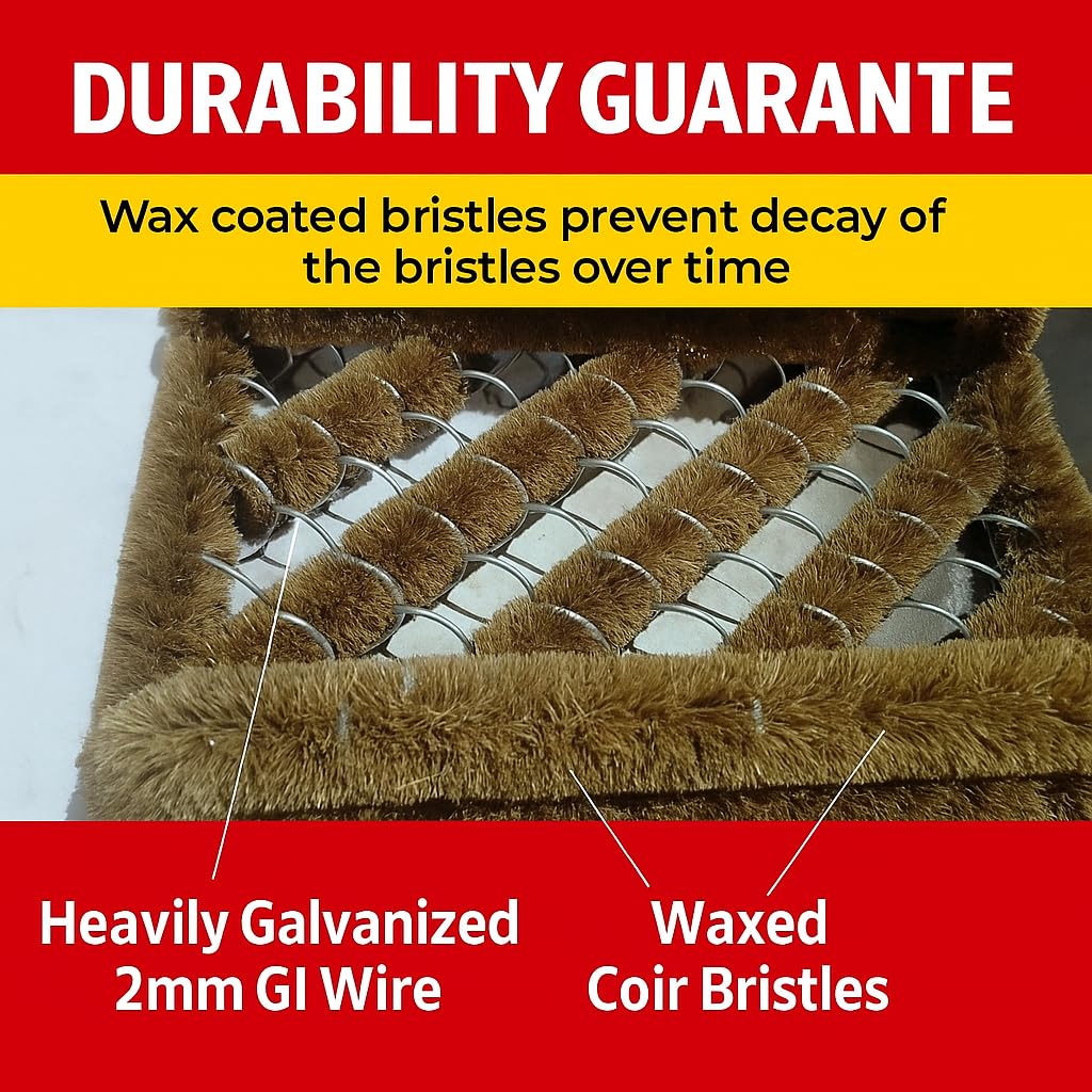 Extra Durable Coir Boot Scraper Doormat,Wire and Coir Doormat,Scraper MAT,Coconut Fibre Doormat/BOOTSCRAPER,Boot Wiper,Shoe Wiper 2.5"X12"X13"Inches