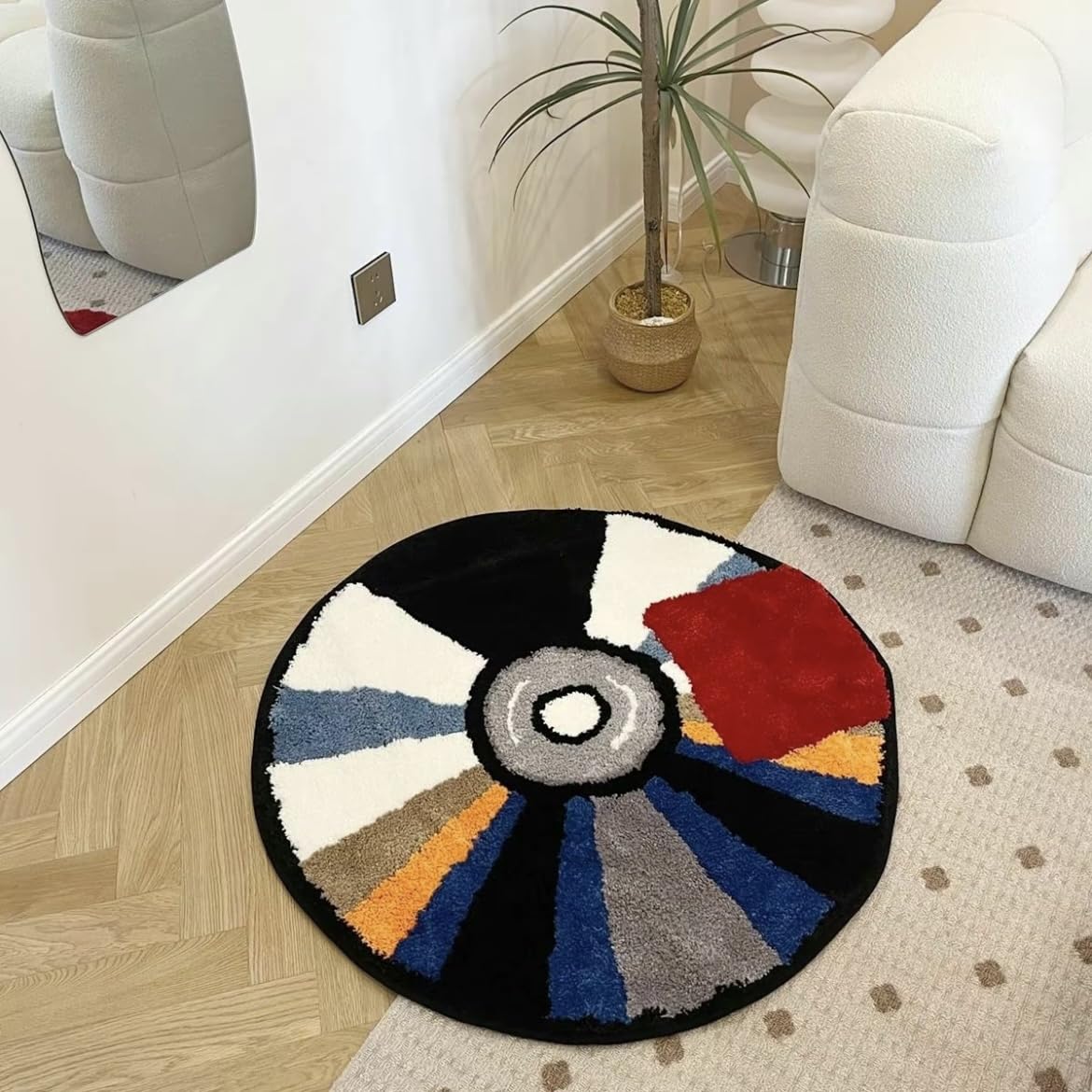 Luxape cd Rug - Hypebeast y2k Rug - Handmade Tufted Decor - Handmade & Premium- 28in (70cm) - Aesthetic Room Decor - Preppy bathmat - Designer Rugs Cd