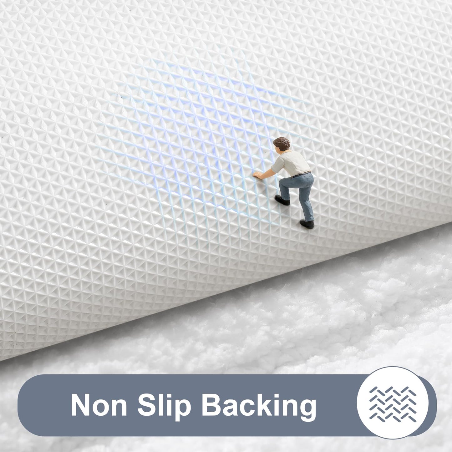 LOCHAS Long Bathroom Rugs Runner, 24" x 60" Large Bath Rug Non Slip Washable, Absorbent Microfiber Bath Mat Luxury Soft, Cozy Bathroom Runner Rug for Shower Quick Dry, White