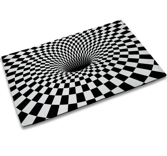 TUBAMQ Welcome 3D Vortex Doormat Indoor Outdoor Patio Optical Illusion Door Mats Non-Slip Entrance Mat for Home,Outside Entry,Yard,Floor,Patio 17x30INCH