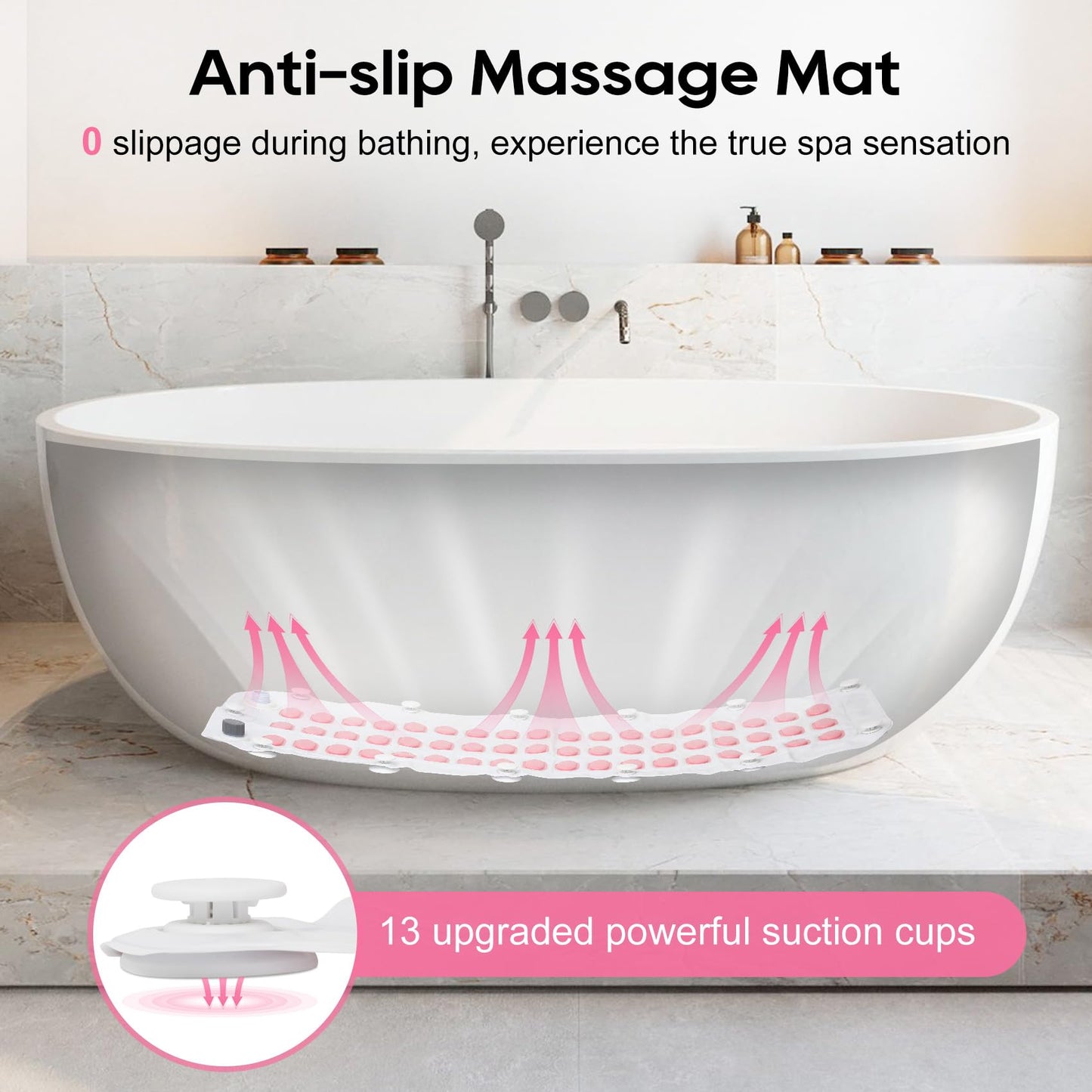 ZSUCC Portable Spa Bubble Bath Massager, Remote Control Adjust 6 Levels