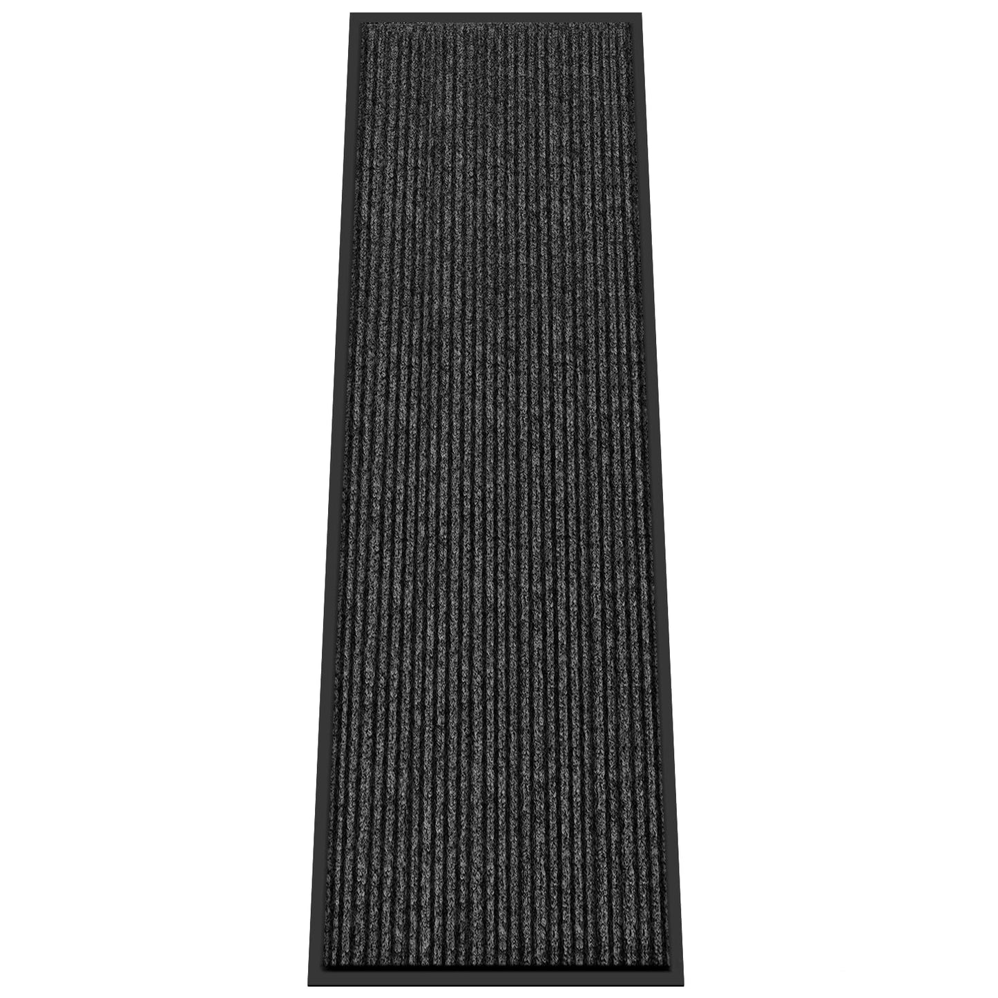 Kuyal Front Door Mat, 3'x10' Indoor Outdoor Entrance Mat, Commercial Floor Mats Inside Outside Entrance, Heavy Duty Durable Welcome, Rubber Backing Non Slip Outdoor Mats for Entryway,Black