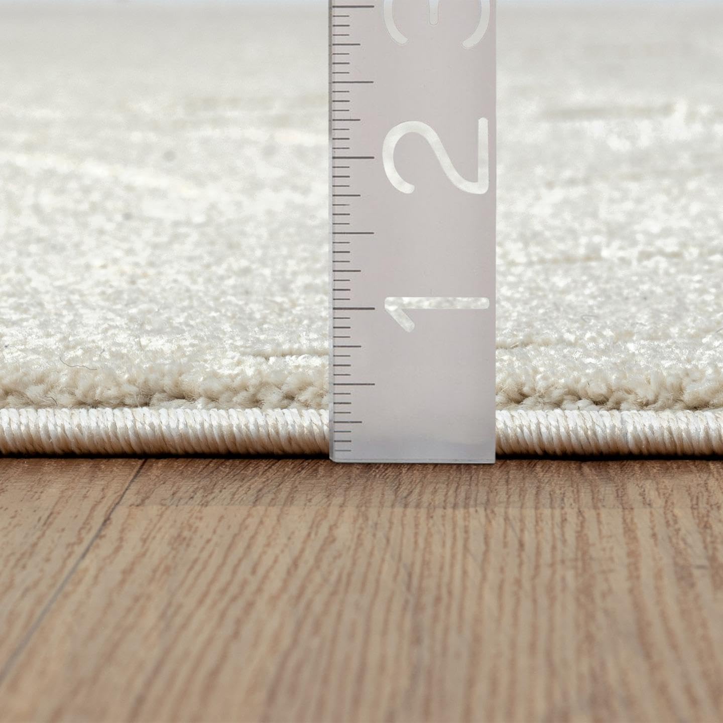 LUXE WEAVERS Floral Palm Leaf Cream 4x6 Area Rug, Neutral Living Room Carpet