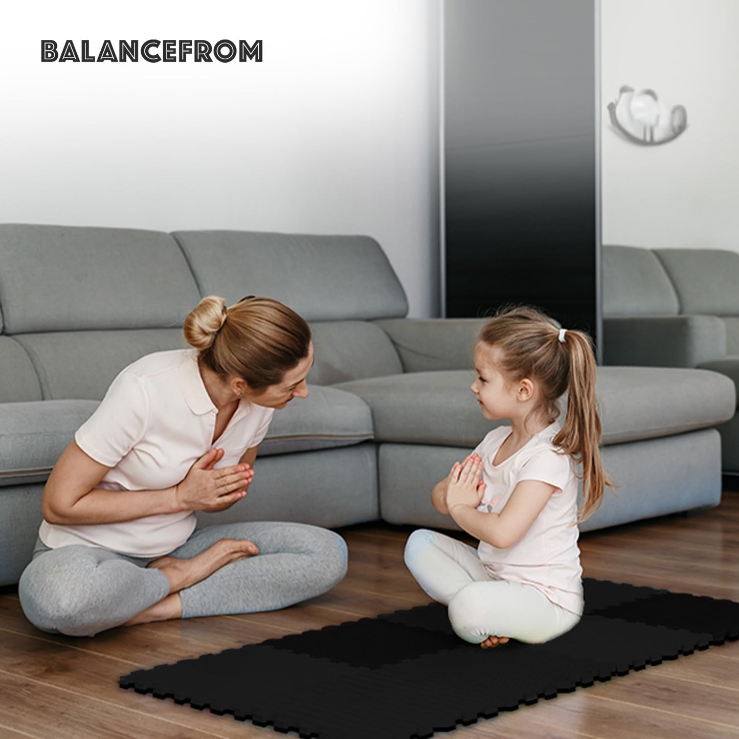 BalanceFrom Puzzle Exercise Mat 1/2" Thick, EVA Interlocking Foam Floor