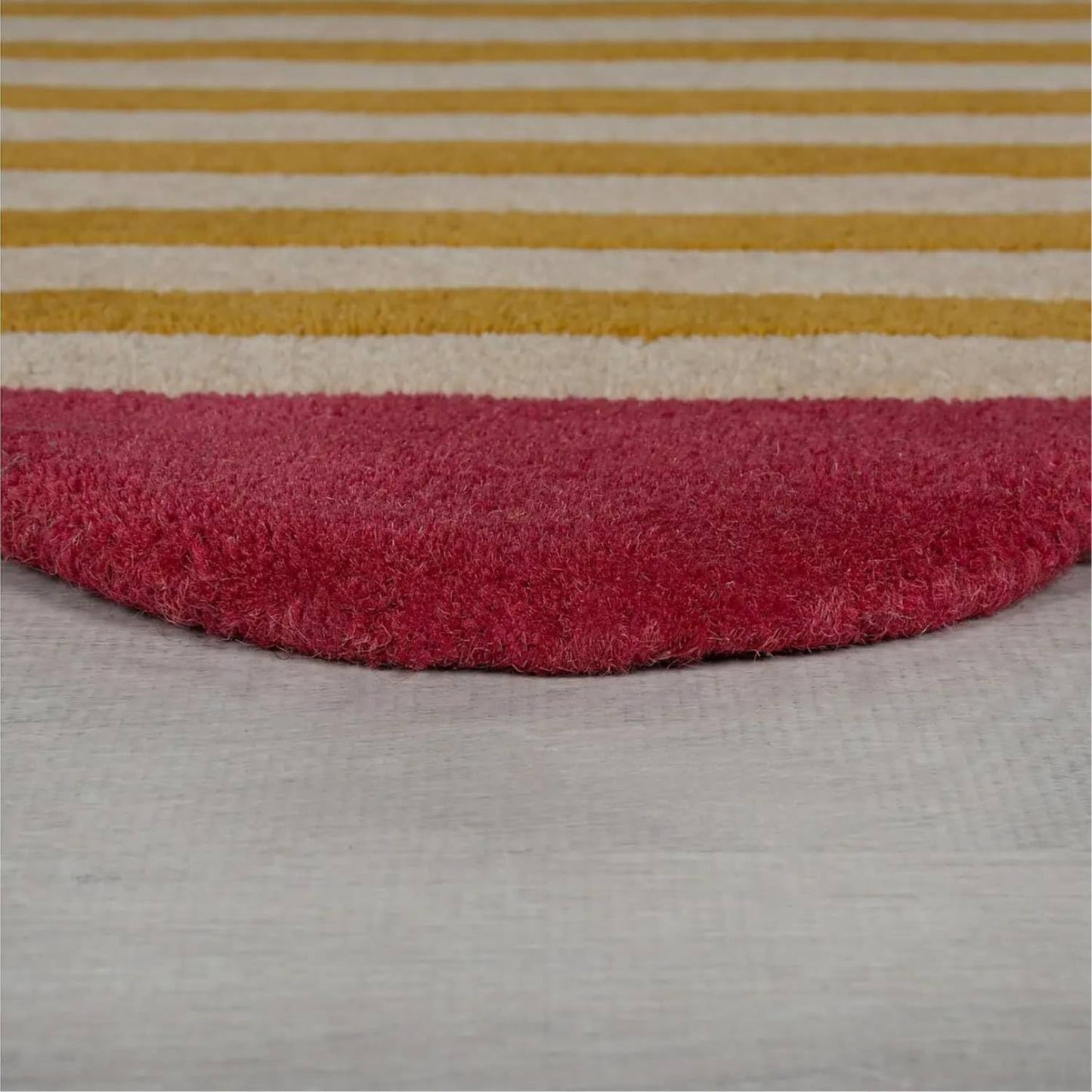 TTC THREAD & TEXTURE CARPET Crafted with Care: Premium Hand-Tufted Wool Carpets Irregular Shaped Handmade Area Rugs, Living Room, Bedroom 1' x 1' (U-Shape) Red,Gold