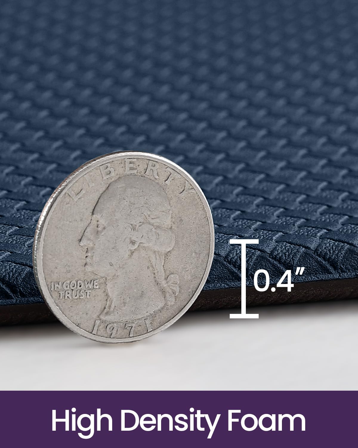 DEXI Kitchen Floor Mats Cushioned Anti Fatigue,17x59 Narrow Standing Runner Rug Waterproof, Comfort Memory Foam Padded for Front Sink Laundry, Navy
