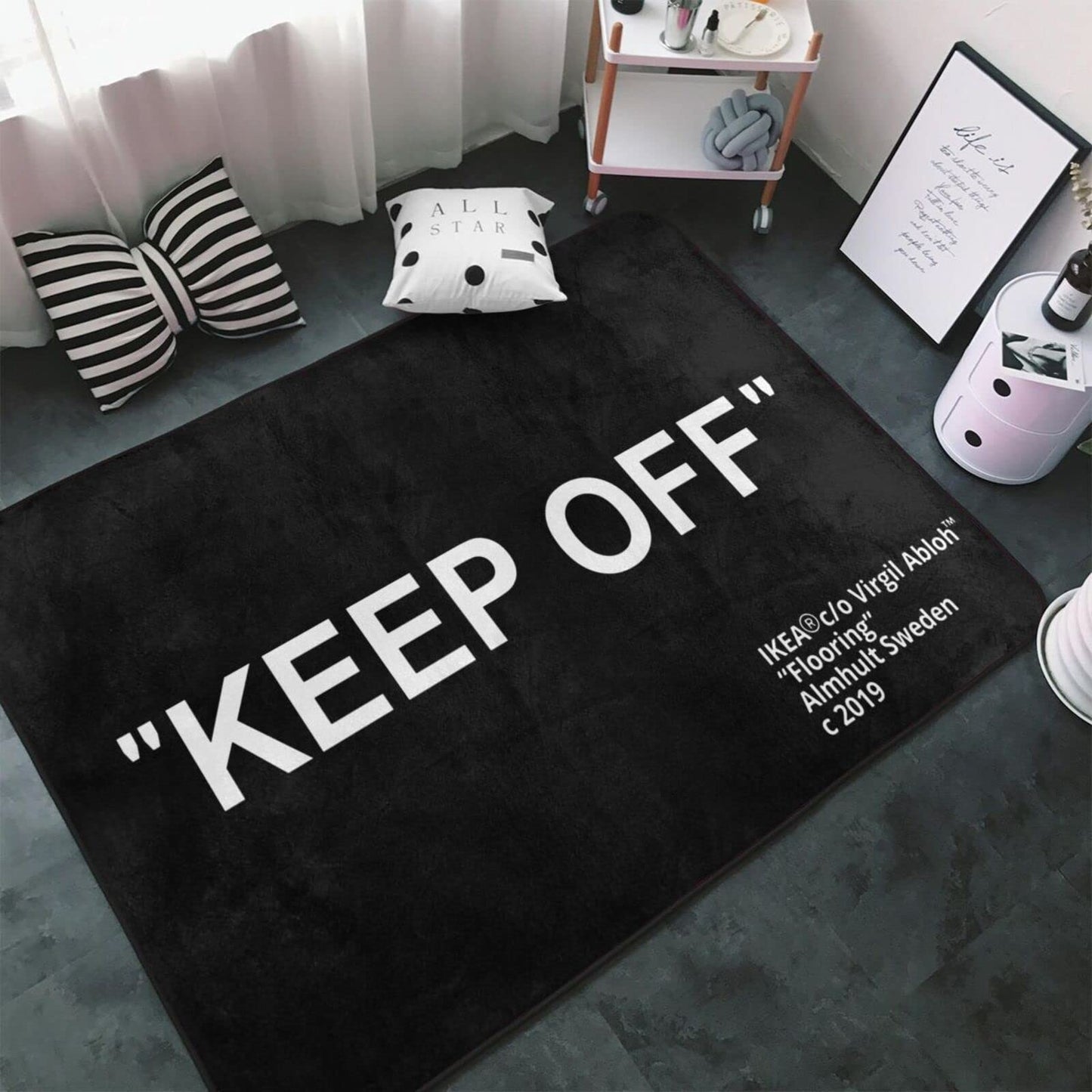 YIKUDU Keep Off Large Rugs Floor Mat Modern Carpet for Home Decoration Area Rug,Cozy Art Decoration Polyester Carpet 36 x 24 inch
