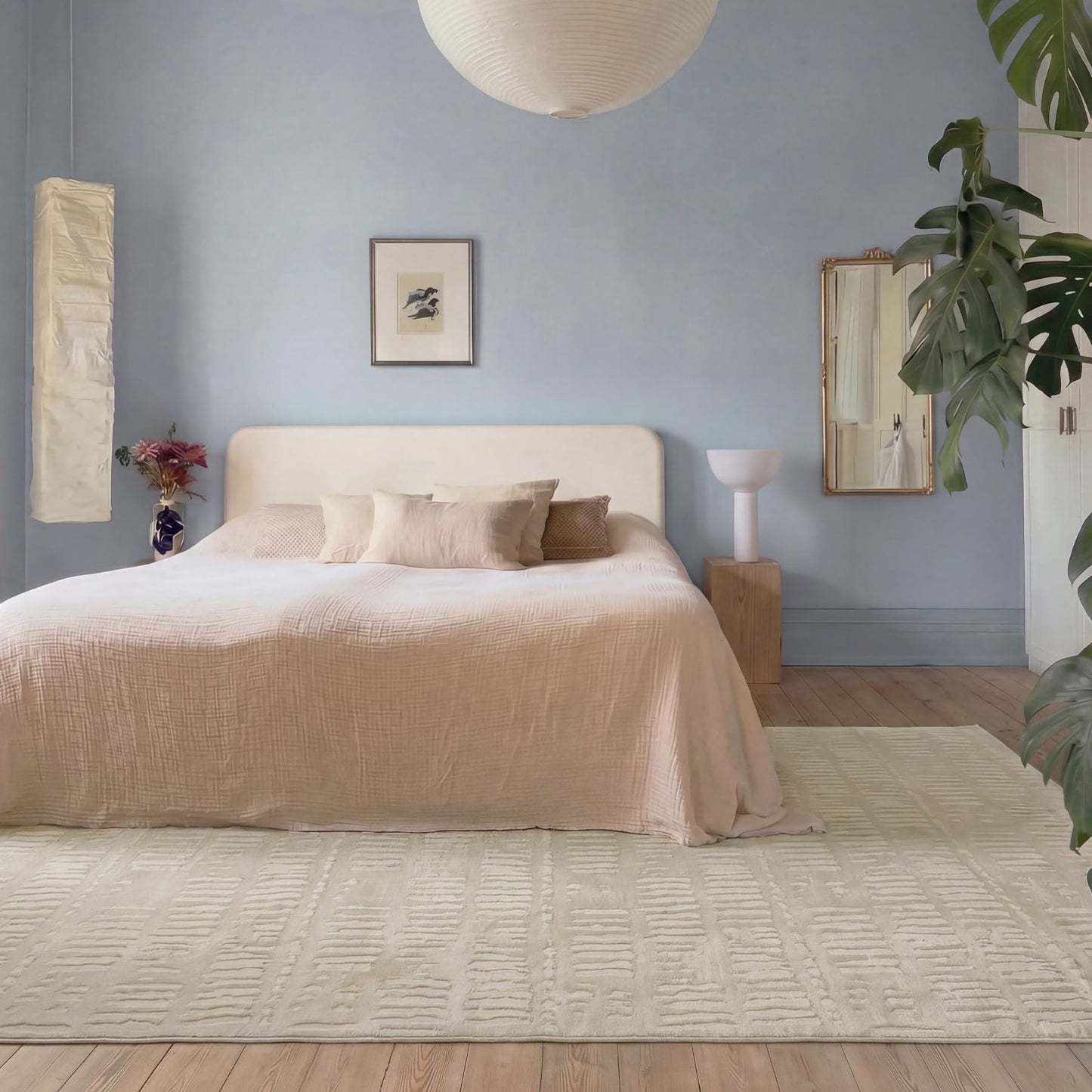 Revival Rugs Shell 8'x10' Area Rugs for Living Room Bedroom Dining Room - Washable, 100% Recycled, Oeko-TEX Certified, Modern, Medium Pile, Beige, Cream