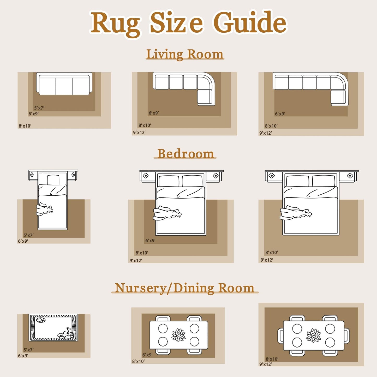 Tosuoka 8x10 Area Rugs for Living Room Bedroom, Washable Rug Beige Abstract Soft Rugs Modern Neutral Non-Slip Large Rug Low Pile Indoor Carpet for Nursery Dining Room Home Office