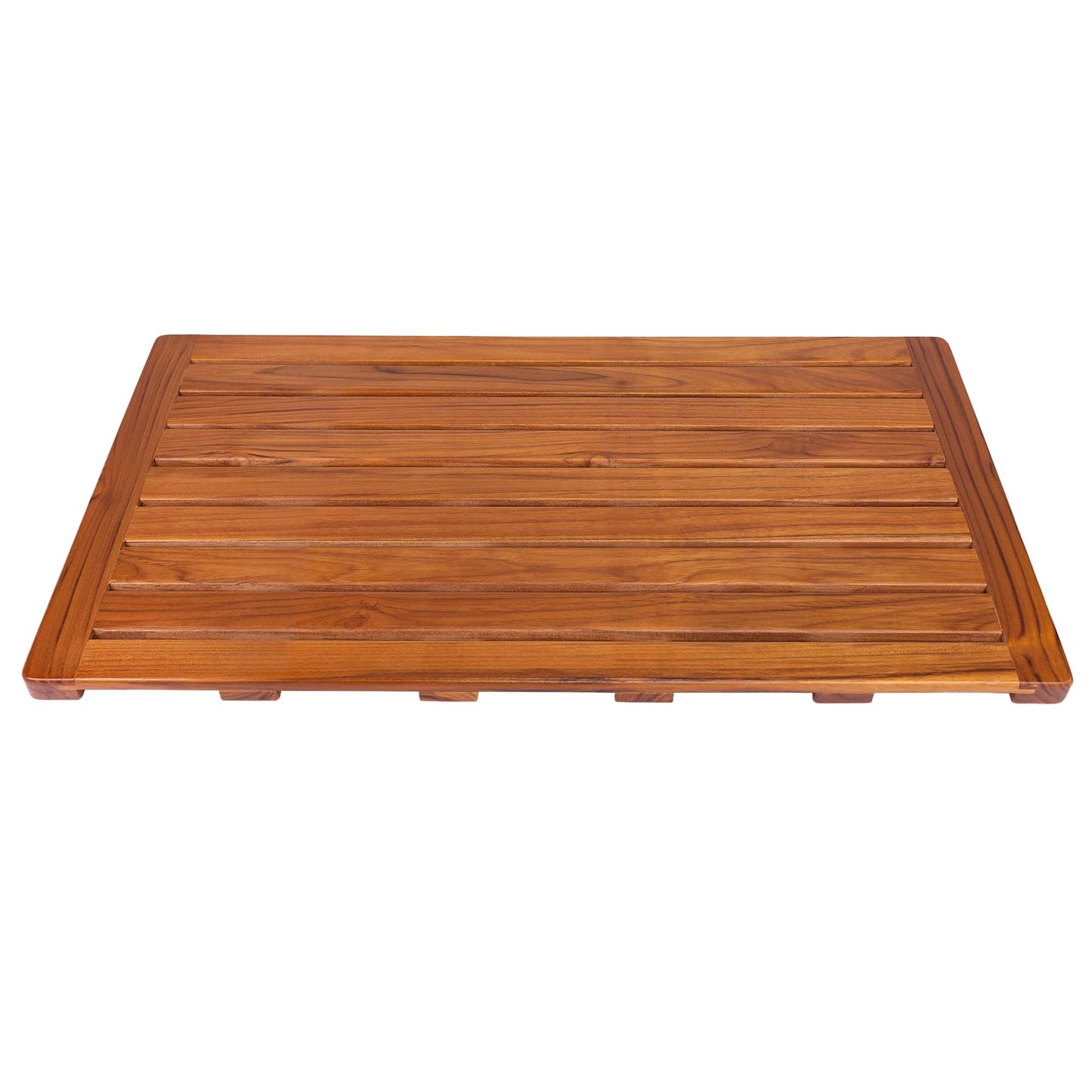Utoplike Teak Bath Mat, Large Wood Shower Mats for Bathroom, 31.7"x17.9" Sturdy Floor Mat for Indoor Spa or Outdoor
