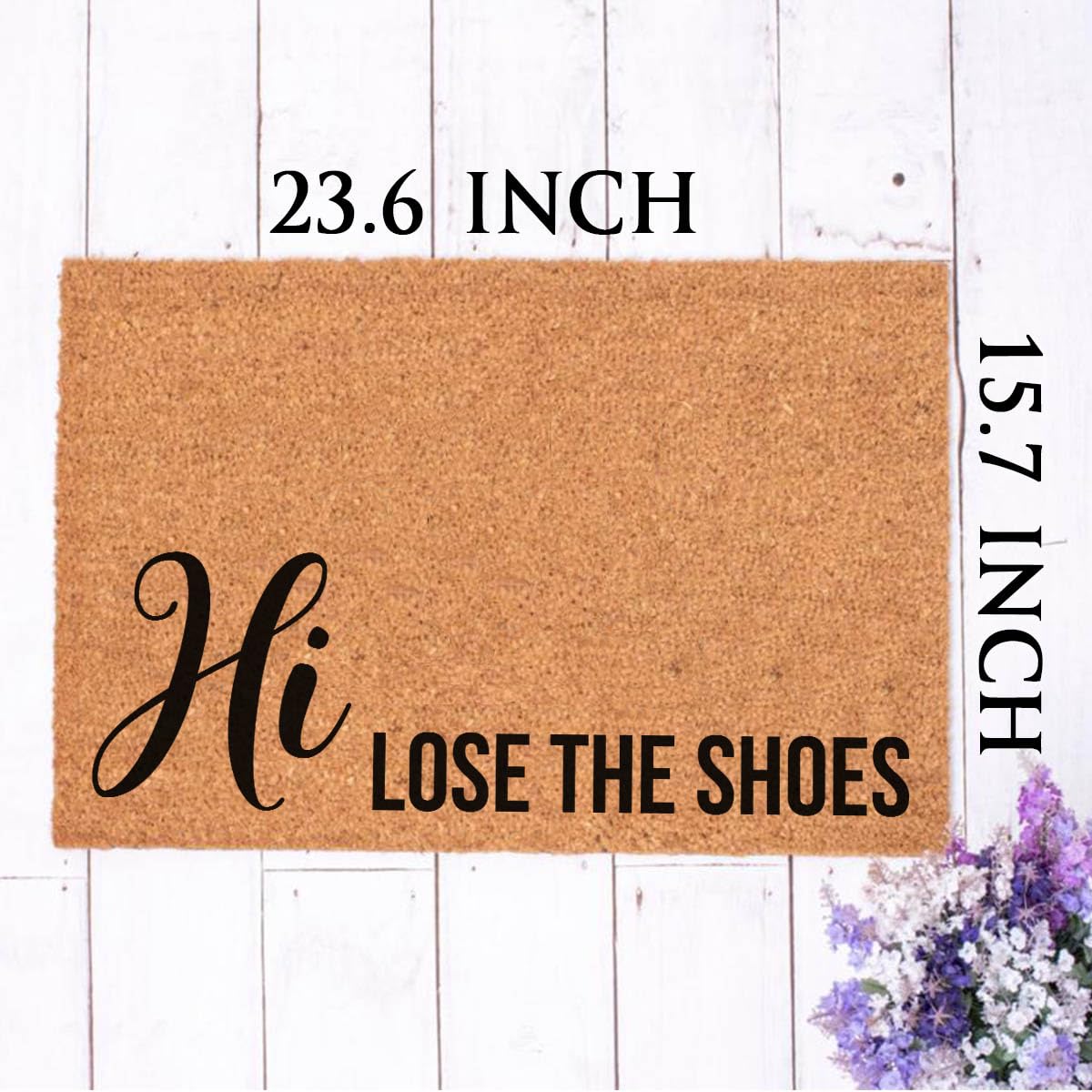 Funny Coir Doormat - Lose The Shoes, Take Off Your Shoes, Welcome Front Porch Decor For The Entrance Way Outdoor Personalized Rug With PVC Backing Non Slip, 23.6 x 15.7 Inch