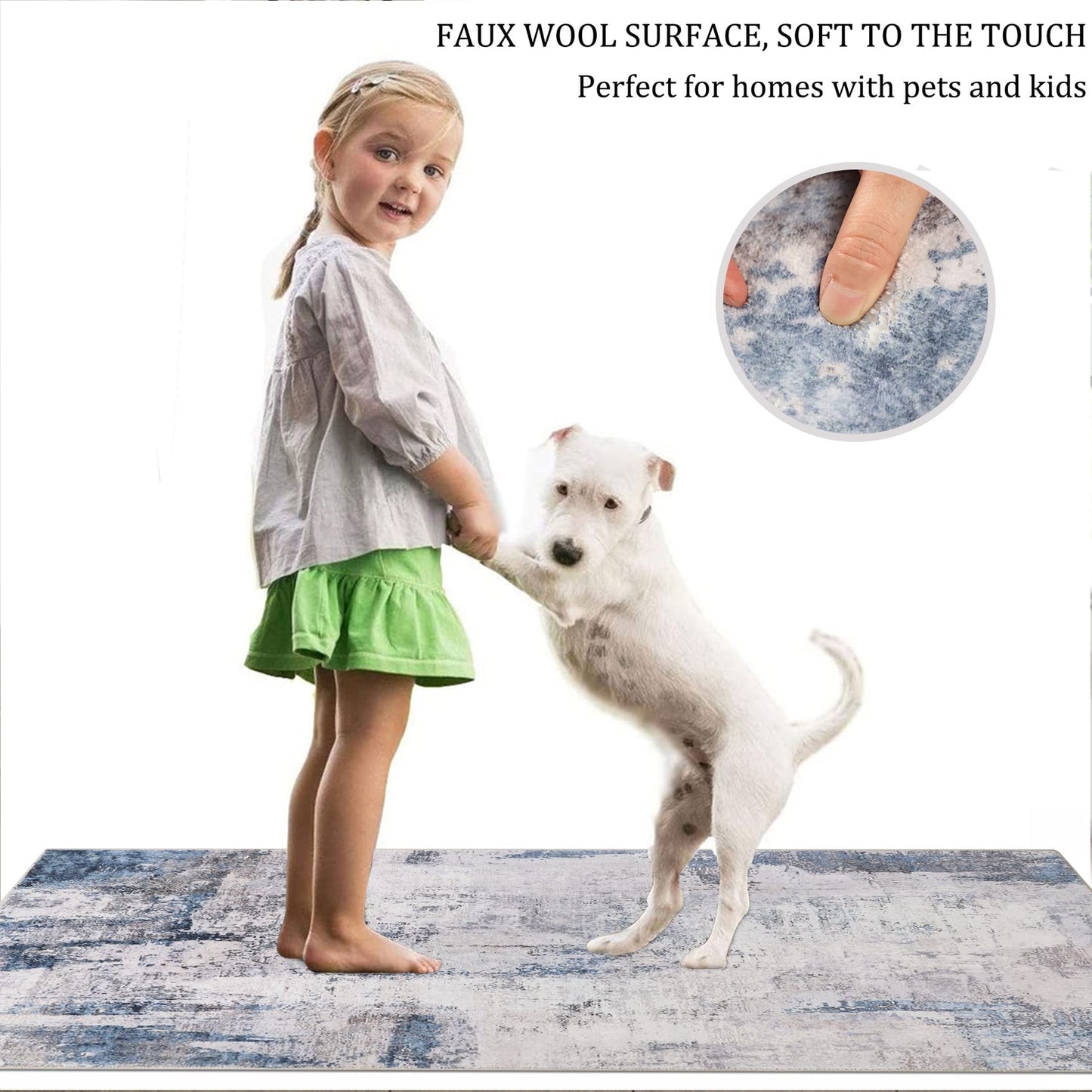 famibay 2x6ft Hallway Runner Rug with Rubber Backing Modern Abstract Washable Rug Runner Soft Fluffy Low Pile Floor Runners Non Skid Floor Carpet Runners for Hallways Entryway Bathroom Kitchen