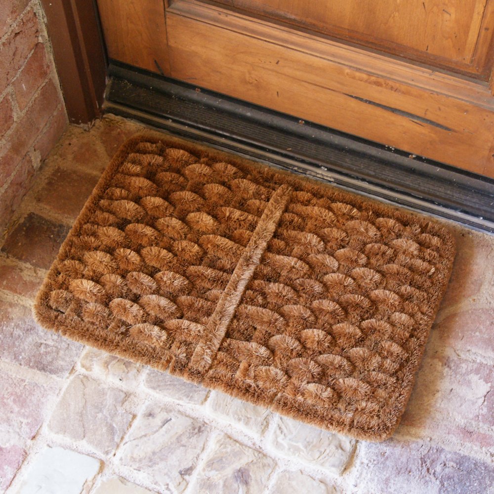 Rubber-Cal "Shiraz Outdoor Scraper Door Mat, 16 by 24-Inch, Tan, Model: 10-100-511