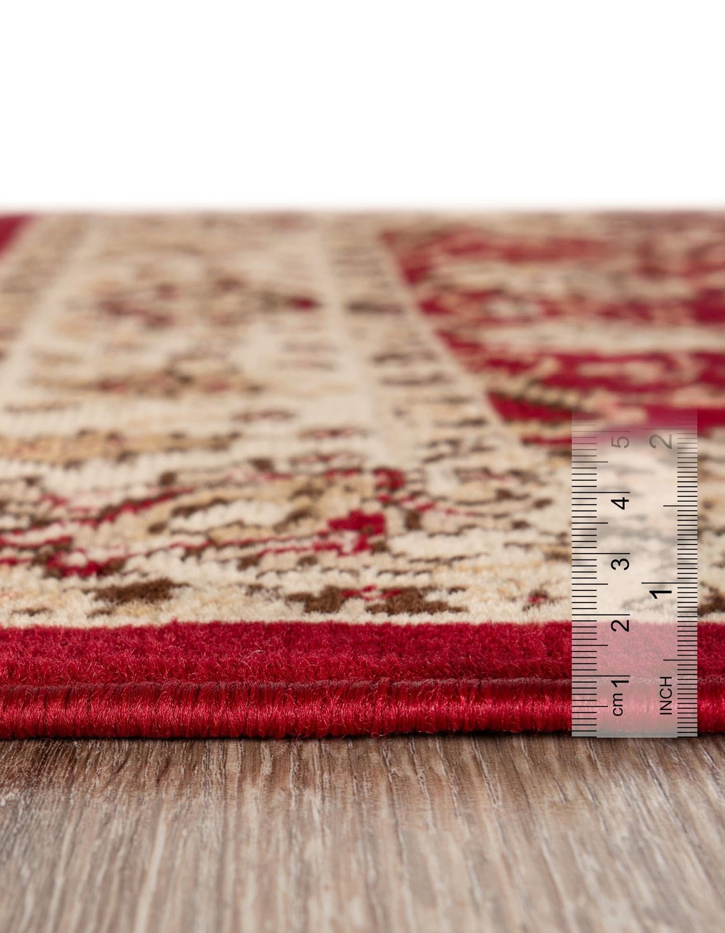 Unique Loom Sialk Hill Collection Area Rug - Washington (7' 10" x 10' Rectangle Burgundy/Cream)