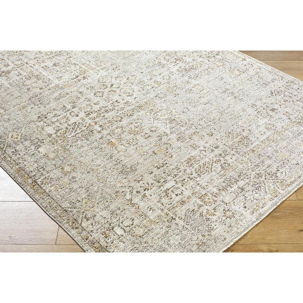 Livabliss x Galey Alix Myrtle Avenue I Vintage Medallion Area Rug, 7'10" x 10'2" (8' x 10'), Taupe