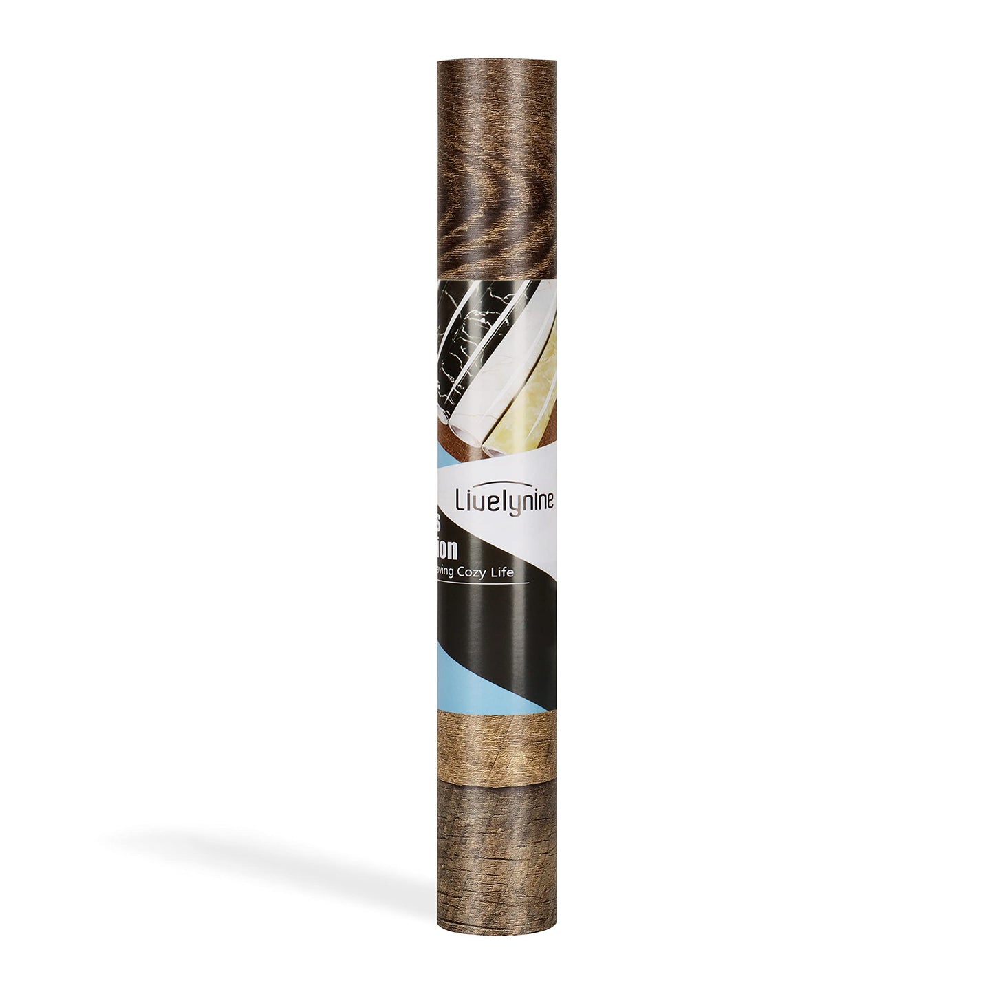 Livelynine Reclaimed Wood Vinyl Flooring Roll Waterproof Vinyl Plank Flooring Peel and Stick Wood Planks for Walls Kitchen Bathroom Floor Desk Countertop Covers Accent Wall Stick on Shiplap 15.8x78.8