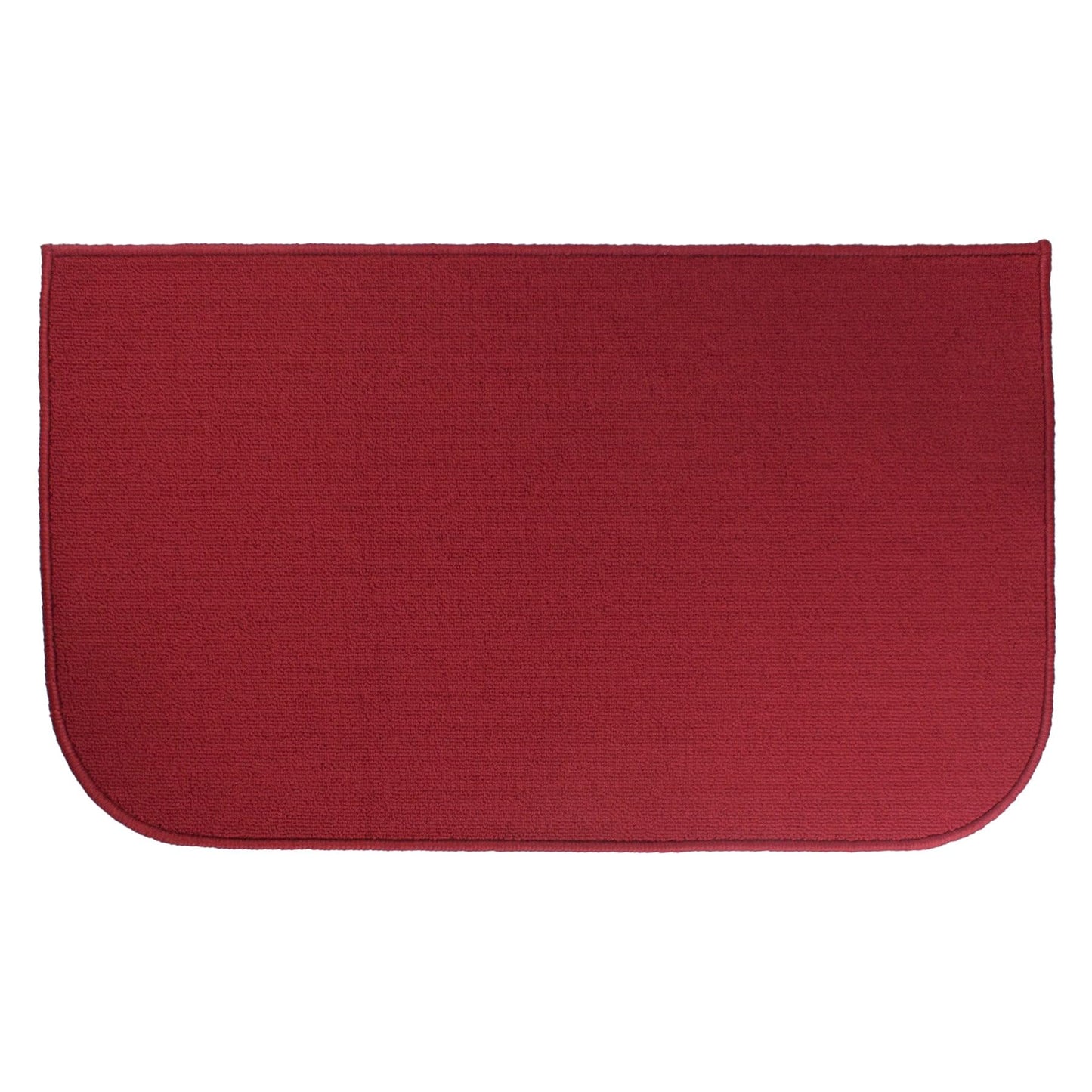 Ritz Solid Accent Rug: 18" x 30" Stain Resistant Kitchen or Living Room Floor Mat, Latex Backing, Machine Washable, Red