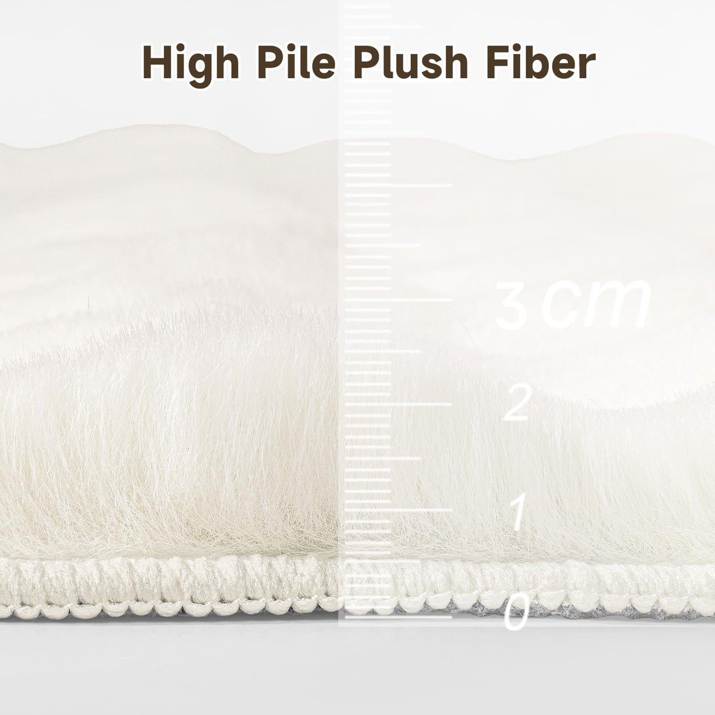 Pauwer Area Rugs for Living Room, 6x9 Fluffy Faux Fur Rug Non Slip Machine Washable Soft Shaggy Indoor Floor Carpet for Bedroom Dorms Playroom, Cream