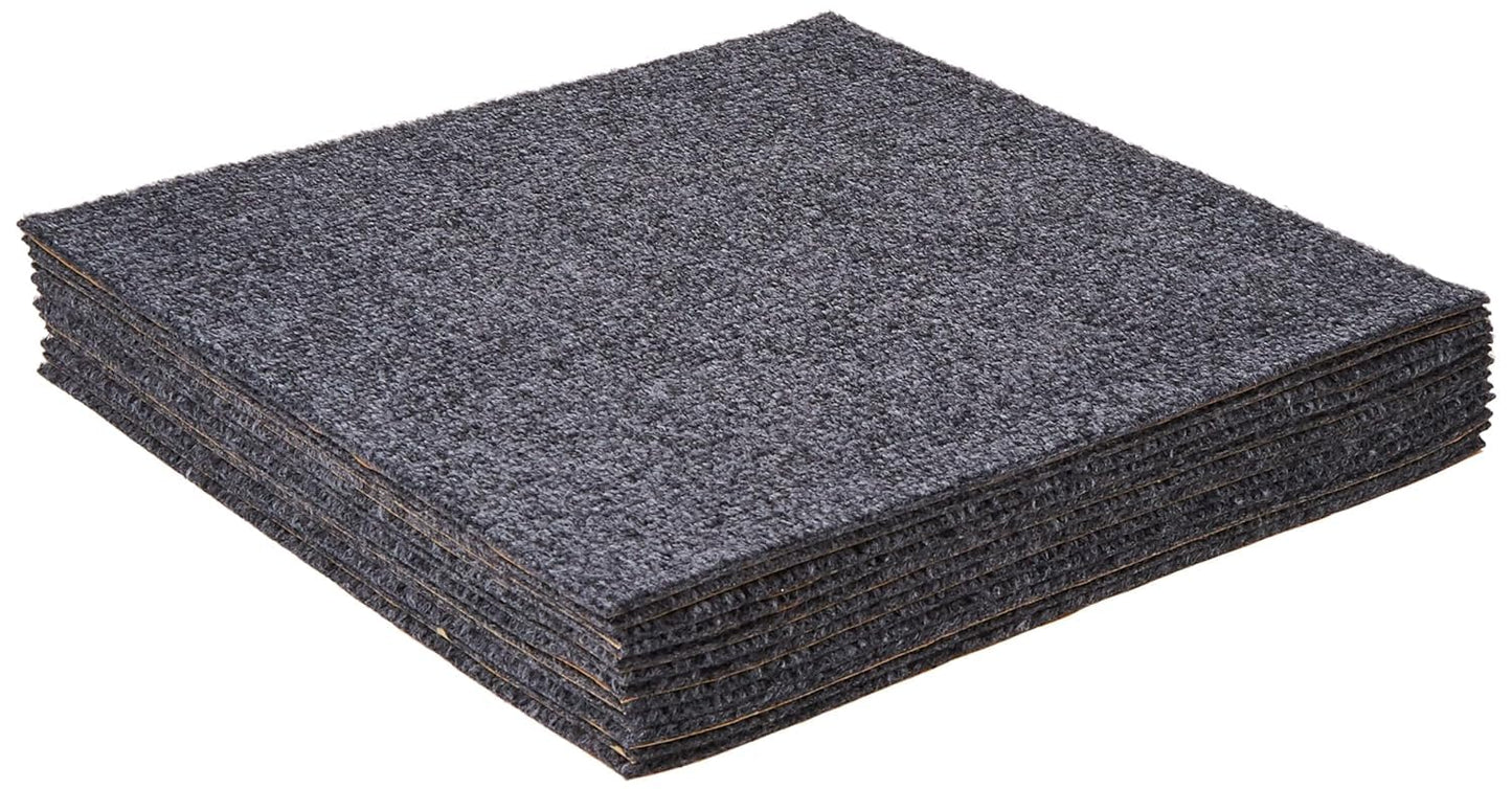 Nexus Self Adhesive 12-Inch Carpet Floor Tiles, 12 Tiles - 12" x 12", Smoke Grey - Peel & Stick, DIY Flooring for Kitchen, Dining Room, Bedrooms & Bathrooms by Achim Home Decor