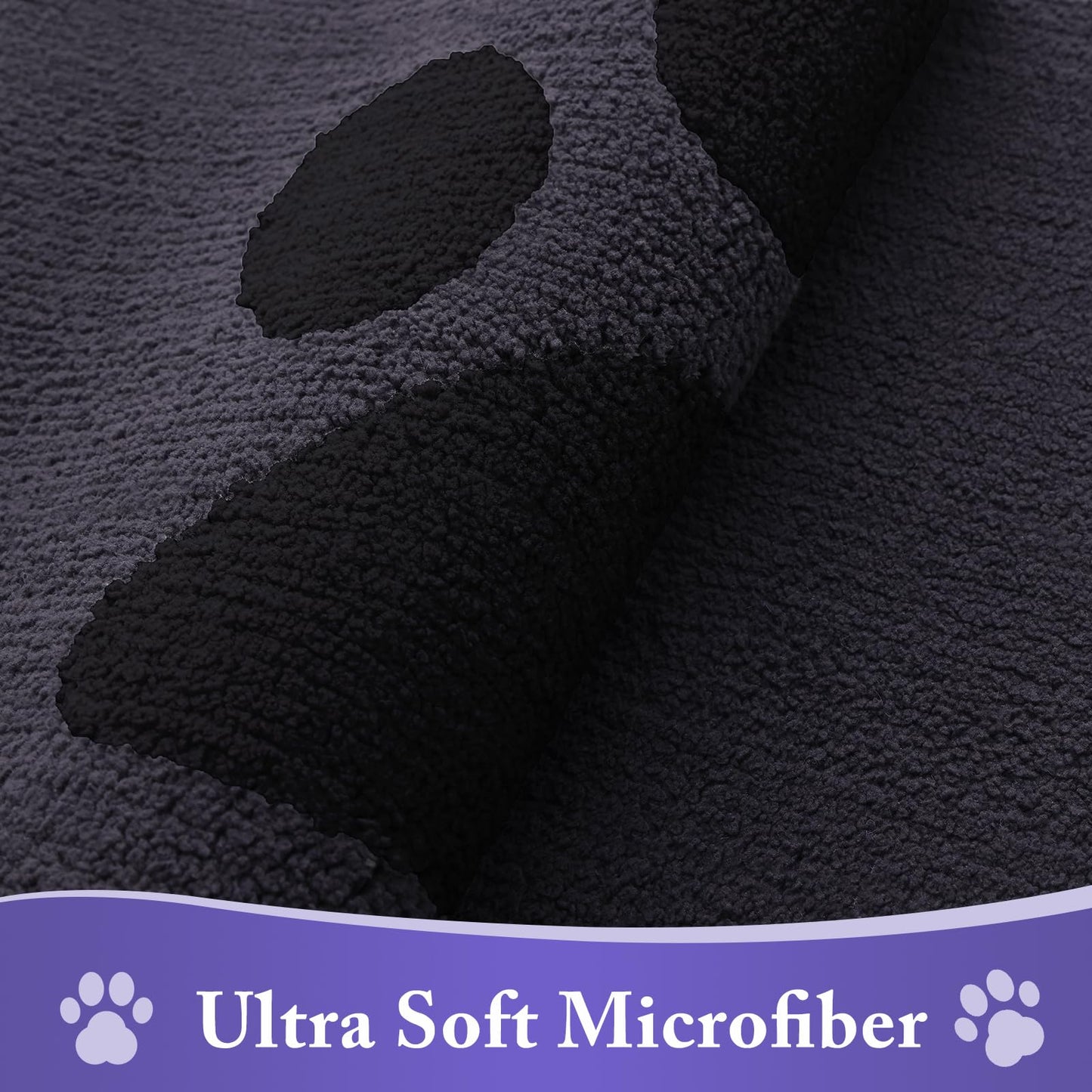 Buganda Dog Door Mat for Muddy Paws, Absorbent Dirt Trapper Non Slip Indoor Doormats, Washable Low-Profile Mat for Mud Dogs, Entryway Carpet for Inside Floor (30x20 Inches, Black)