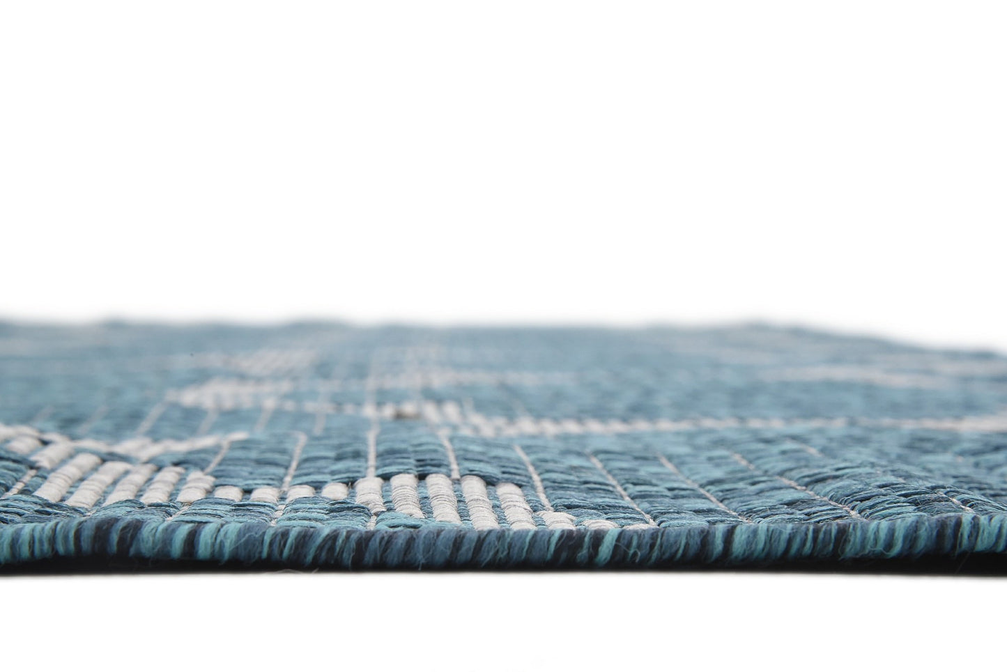 Unique Loom Outdoor Trellis Collection Area Rug (9' x 12' Rectangle, Teal/ Gray)