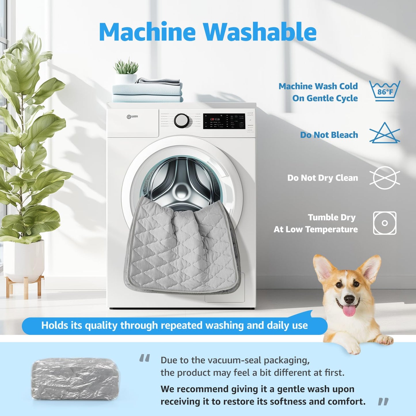 LOOBANI Dog Cooling Mat for Large Dogs 48"x28"- Cooling Pad for Dog, Cool Blanket for Dogs Machine Washable, Pet Cool Mat for Indoor, Outdoor, Couches, Crates, Car Seats for Trips (Grey, 48"x28")