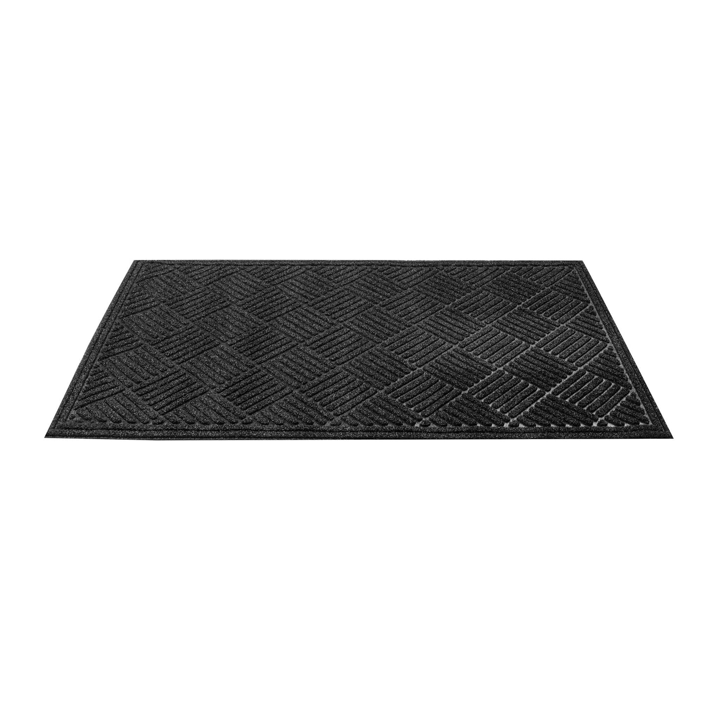 Restaurantware-Comfy Feet 60 x 36 Inch Floor Mat, 1 Diamond Outdoor Floor Mat - No Slipping, No Skid Backing, Black Polypropylene Utility Mat, Does Not Get Stained, heavy-duty