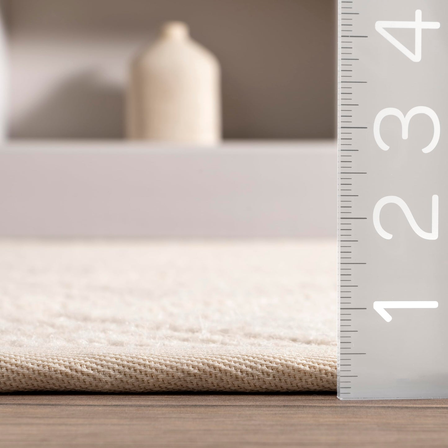nuLOOM Natural Textured Suzanne Area Rug, 6x9, Cream