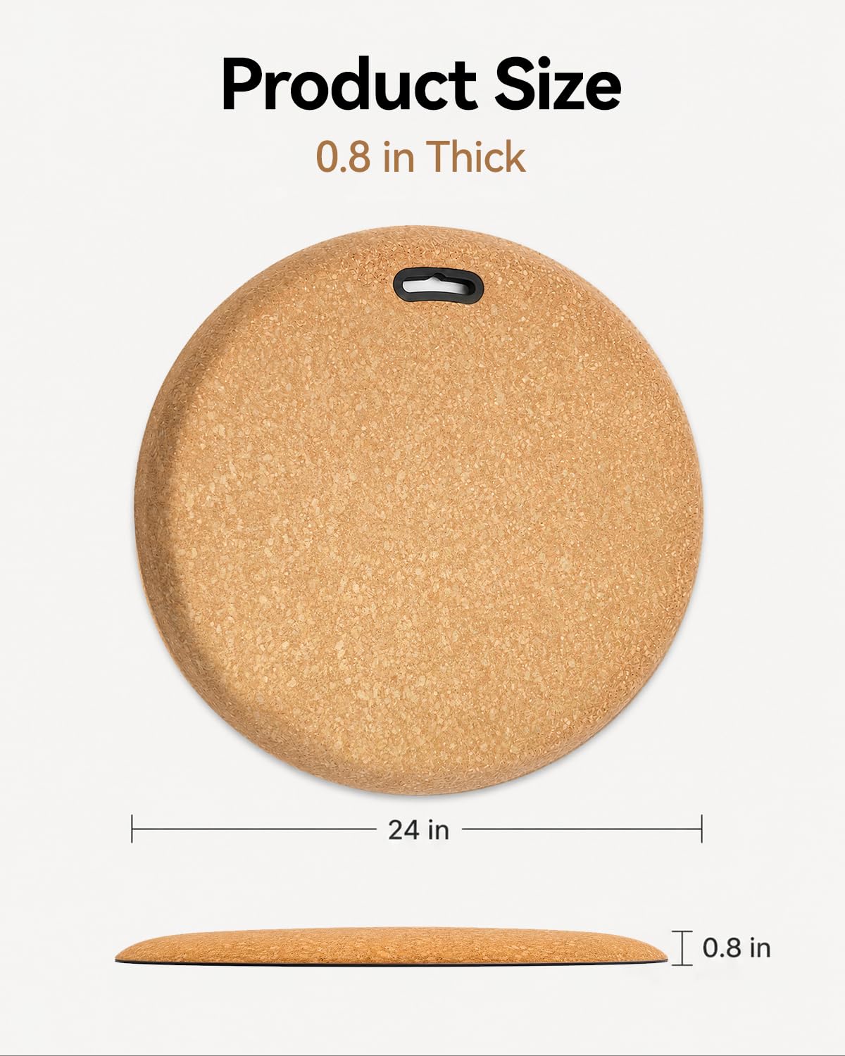Rocalt Standing Desk Mat, Anti Fatigue Mat for Standing Work, Cushioned Cork Comfort Floor Mat for Office, Home Office, Kitchen Counter, Study Room, Soft Standing Pad with Handle