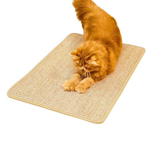 Cat Scratcher Mat, Sisal, Jute Border, Sofa & Floor Protector, 23.6x15.7in