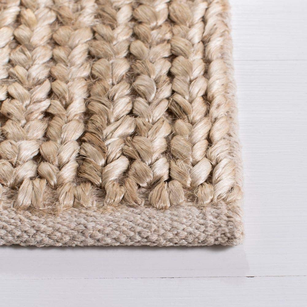 SAFAVIEH Kilim Collection Accent Rug - 3' x 5', Natural & Beige, Handmade Moroccan Jute, Ideal for High Traffic Areas in Entryway, Living Room, Bedroom (KLM457A)