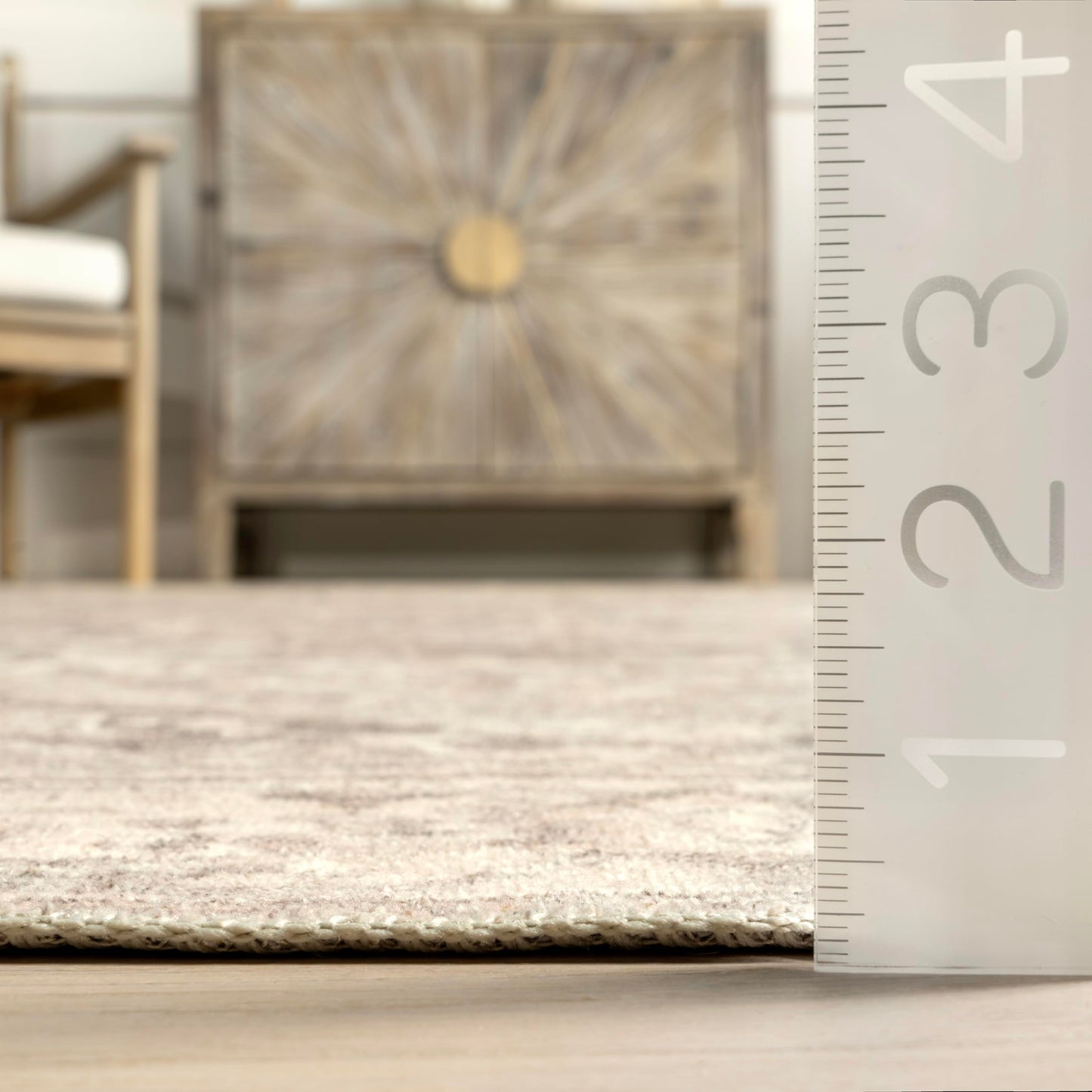 nuLOOM 8' x 10' Machine Washable Stain-Resistant Area Rug with Non Slip Backing, Low Profile for Living Room, Bedroom, and Dining Room, Brielle Grey/Tan